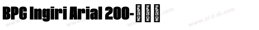 BPG Ingiri Arial 200字体转换